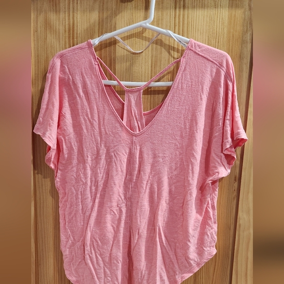 Calvin Klein Performance Women's Racerback Inset Short-Sleeve Top - Picture 2 of 4